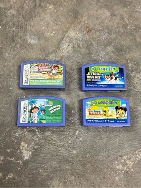 LeapFrog Leapster Game Lot 4 Star Wars Dora Diego Ni Hao Kai-Lan